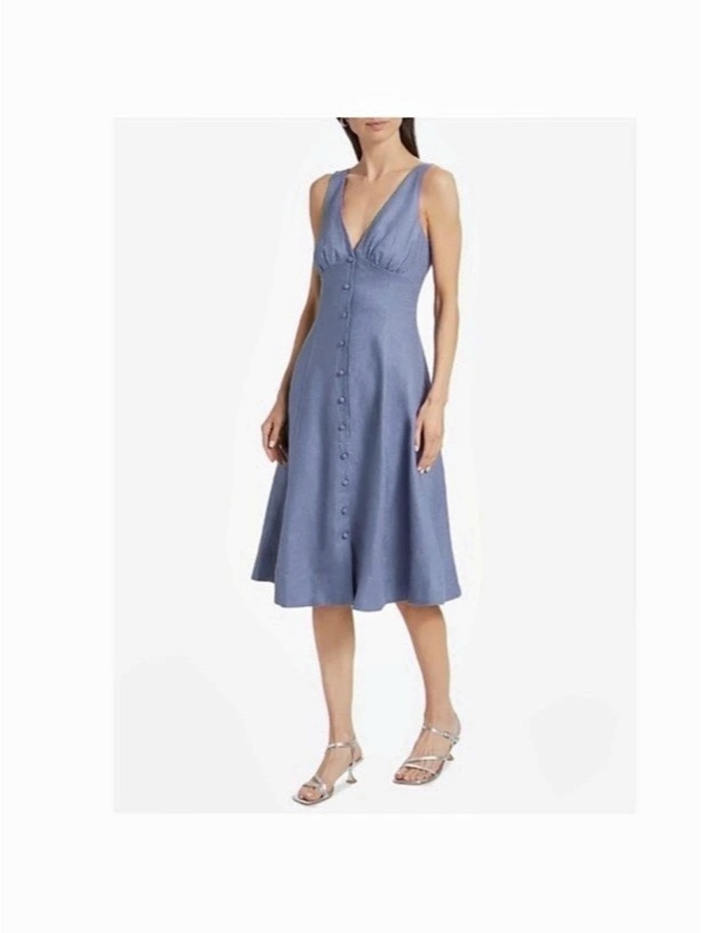 Reformation Nikita Dress Blue Midi Dress